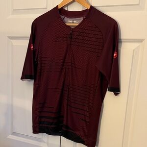 Castelli Men's Burgundy Cycling Jersey 2XL